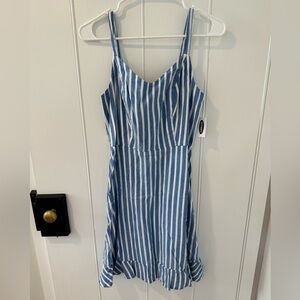 NWT Old Navy Striped White and Blue Dress